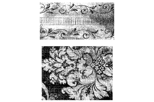 Tim Holtz Stampers Anonymous Cling Rubber Stamps Weathered Textiles - CMS023